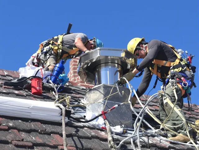 Protective chimney cap installed by New Canaan Chimney Sweep in New Canaan, CT
