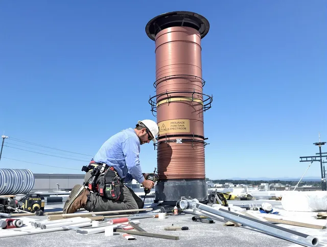 Installed chimney liner by New Canaan Chimney Sweep in New Canaan, CT