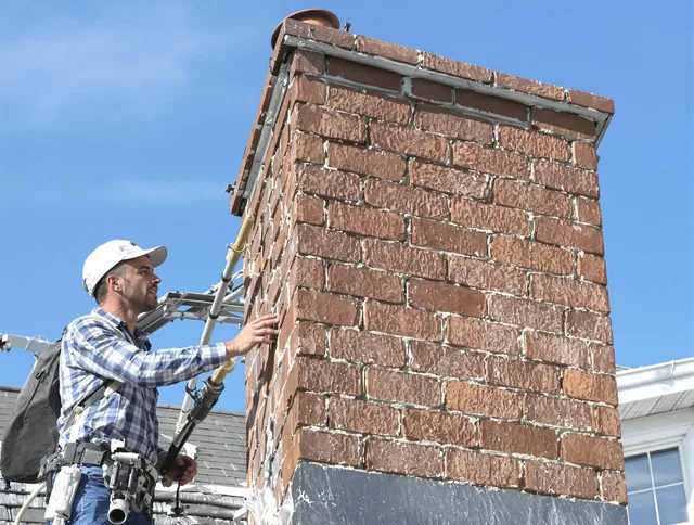 Brickwork for a chimney rebuild by New Canaan Chimney Sweep in New Canaan, CT