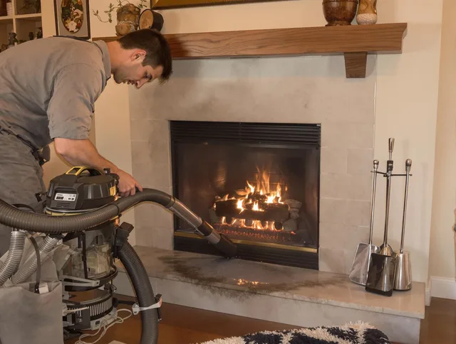 Routine fireplace upkeep by New Canaan Chimney Sweep in New Canaan, CT