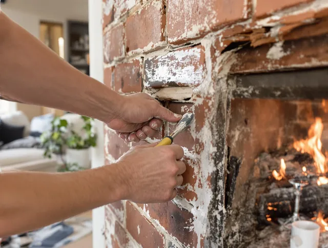 Routine fireplace repair by New Canaan Chimney Sweep in New Canaan, CT