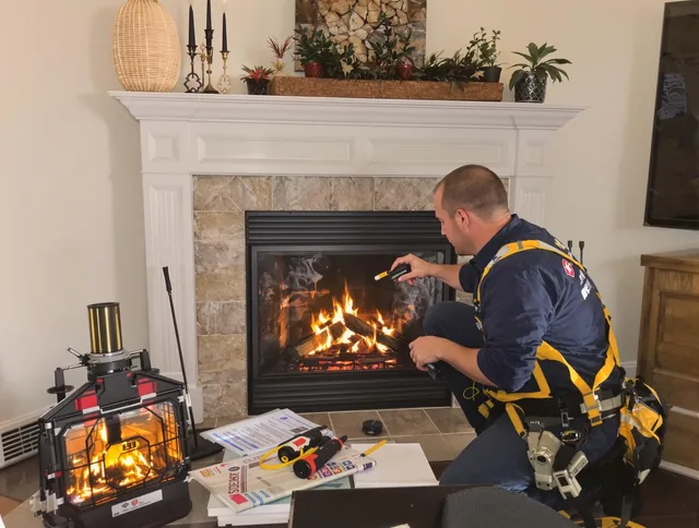 Safety-focused fireplace inspection by New Canaan Chimney Sweep in New Canaan, CT
